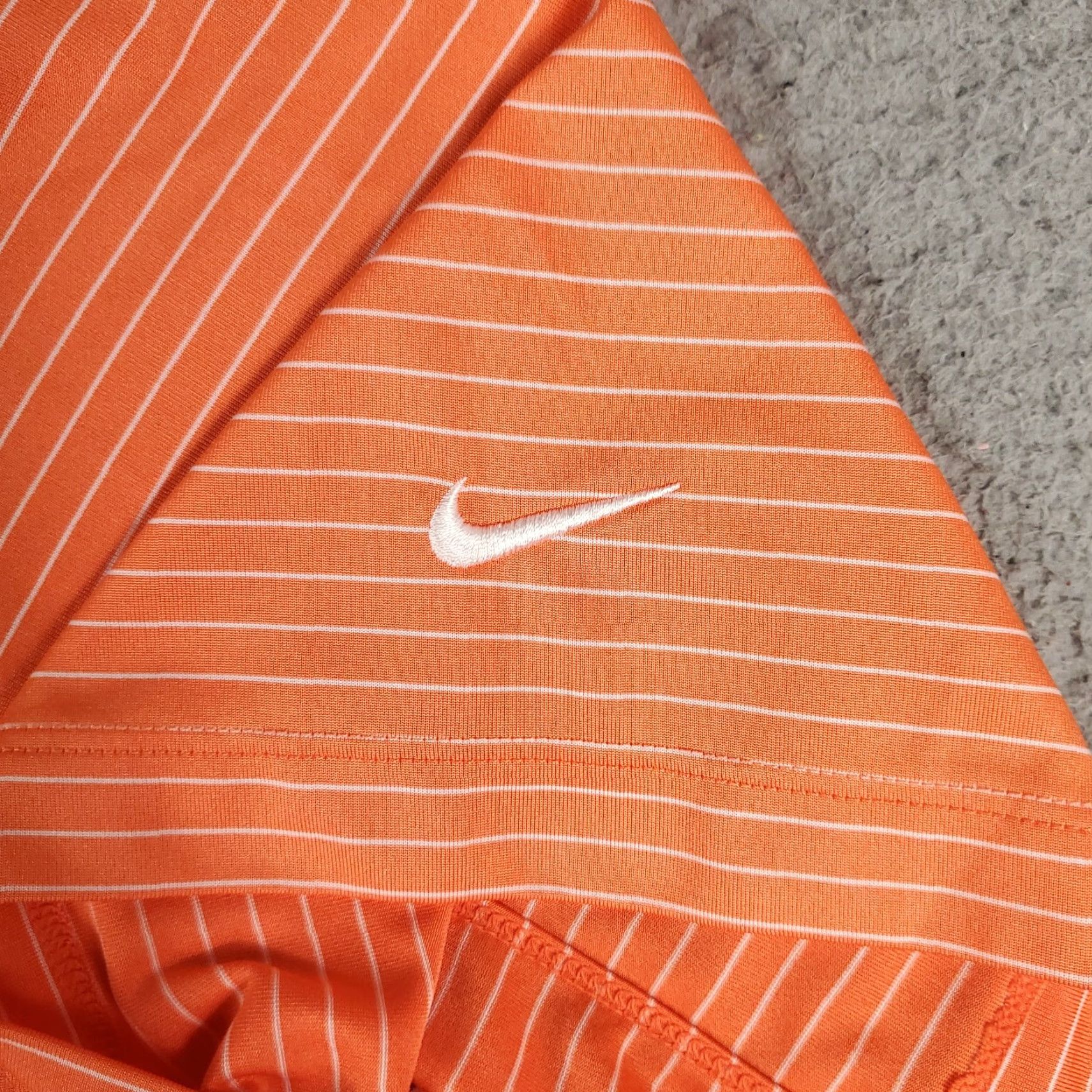 Nike Nike Polo Shirt Mens 2XL Orange Striped Golf Polo Shirt Nike Golf Casual Short Sleeve Shirt Mens Orange Striped Polo Size US XXL / EU 58 / 5 - 3 Thumbnail
