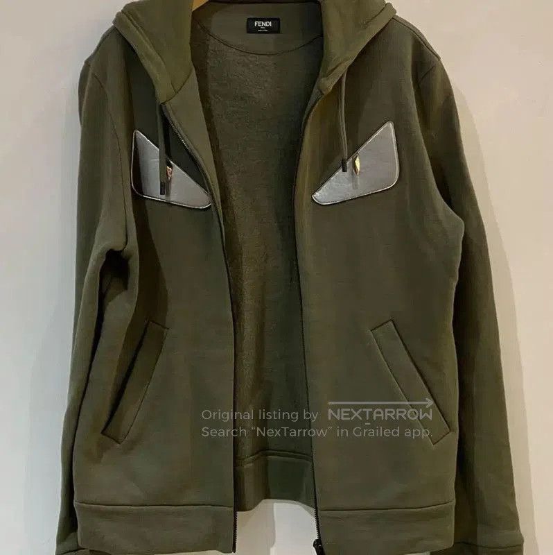 Fendi Fendi Green Wool Men's Outerwear Jacket . Size US M / EU 48-50 / 2 - 2 Thumbnail