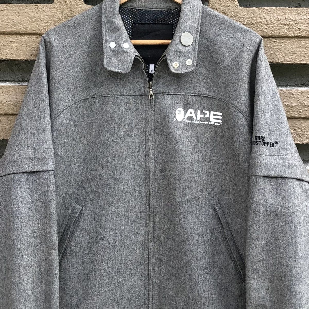 Bape Bape Nigo Gore Windstopper Swing Top Drizzler Wool Jacket Size US M / EU 48-50 / 2 - 19 Thumbnail