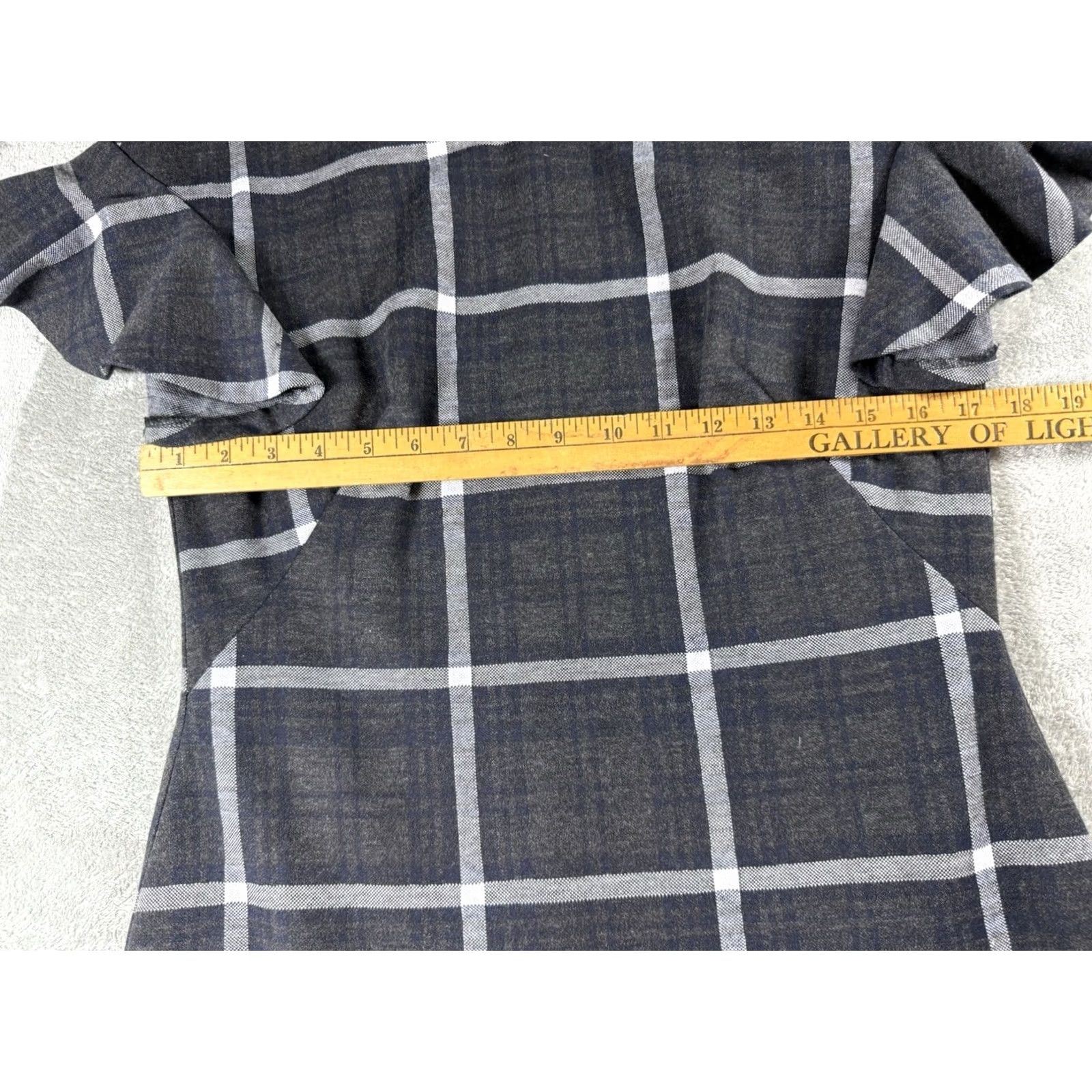 Ralph Lauren Lauren Ralph Lauren Womens Dress Gray Plaid Size 10 Fit & Flare Preppy Office Size L / US 10 / IT 46 - 3 Thumbnail