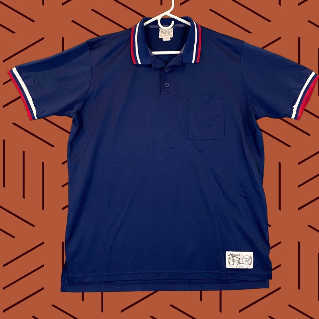 Vintage Little League Baseball Polo Mens 2XL Navy Blue Made In USA Polo Honigs Uniform Polo Shirt Sports USA 2XL Mens Size US XXL / EU 58 / 5 - 1 Thumbnail