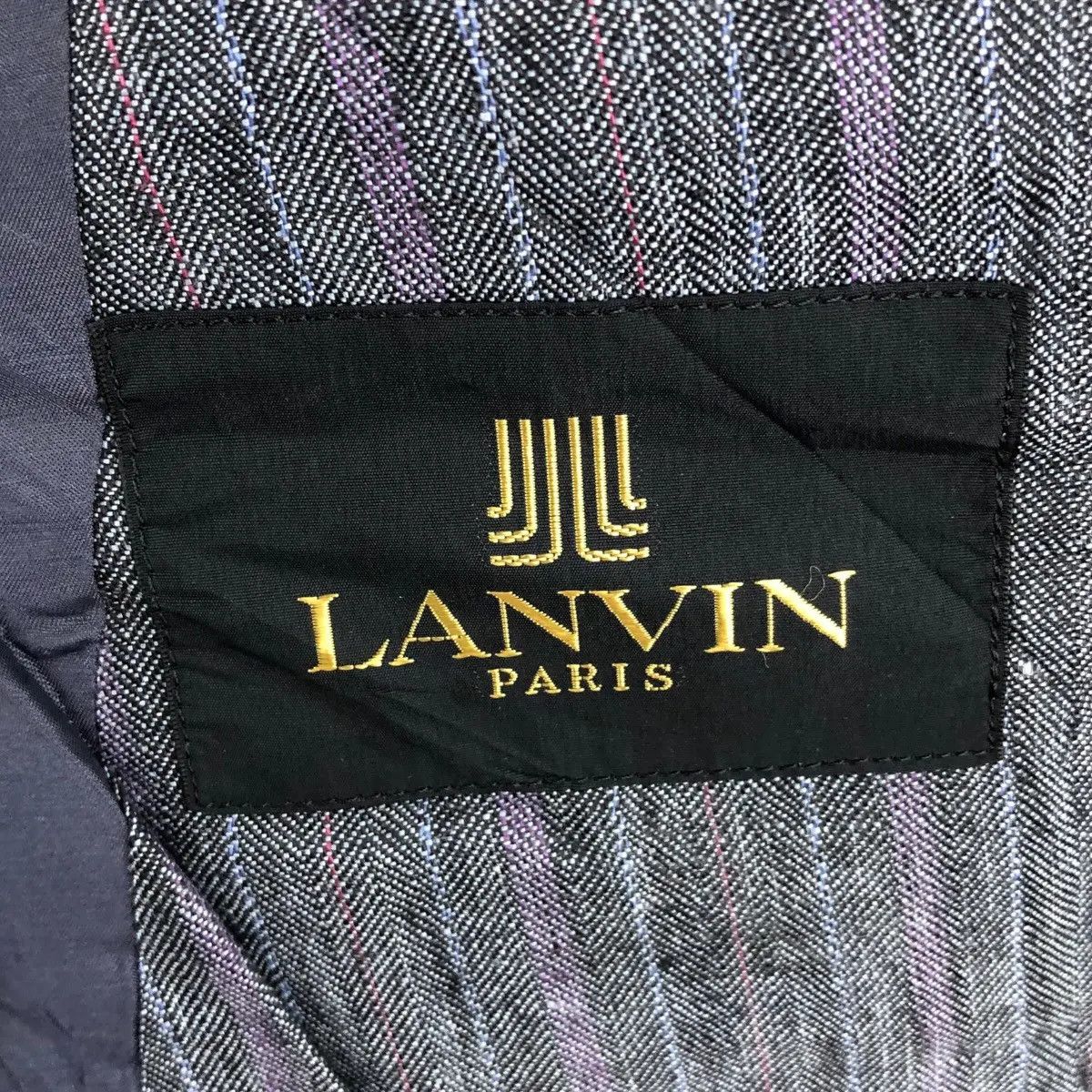 Lanvin Vintage 90’ LANVIN PARIS HERRINGBONE 2 Button Blazer Coat Size 38R - 8 Thumbnail