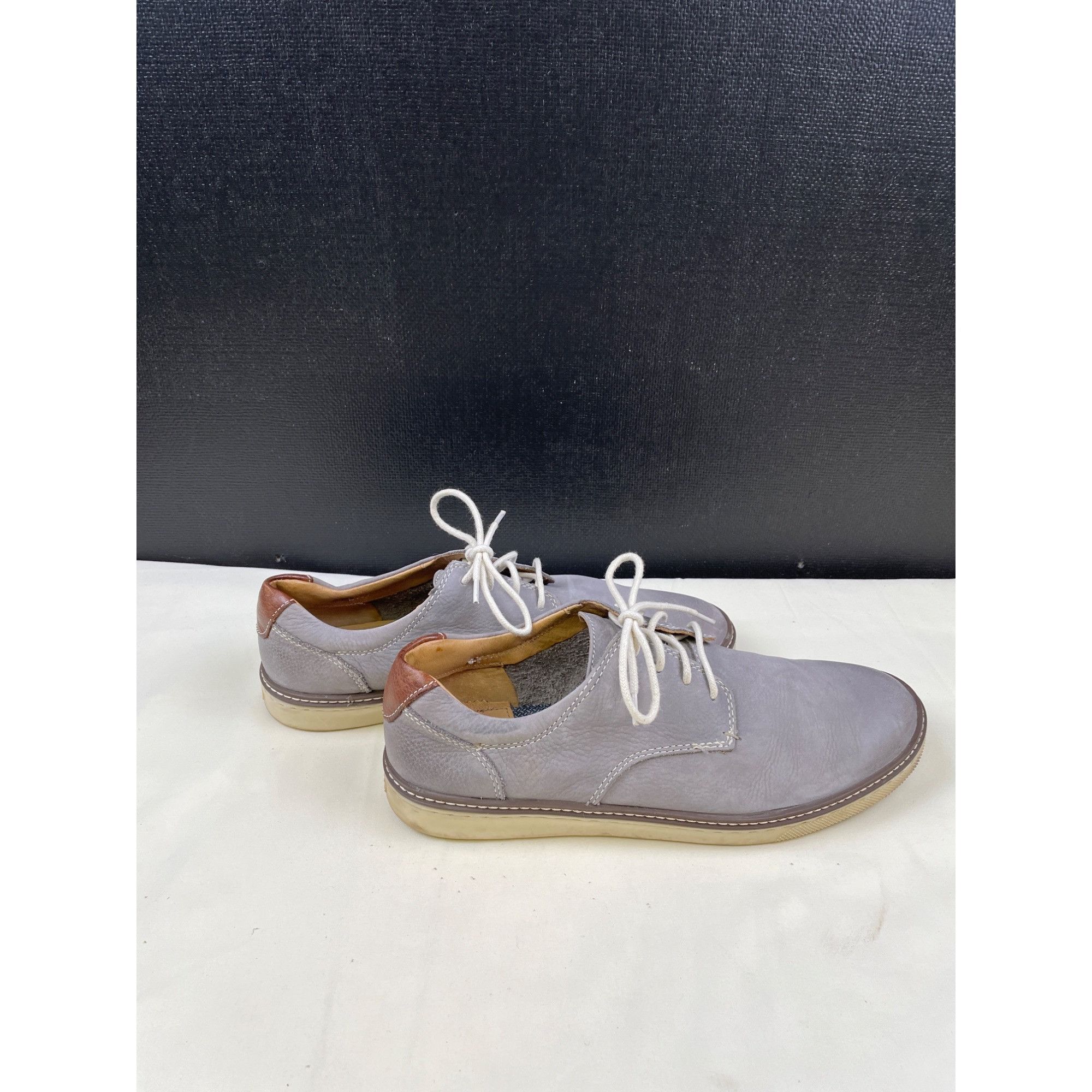 Johnston & Murphy Johnston & Murphy Men's Gray Leather Casual Shoes/Oxfords Si Size US 9.5 / EU 42-43 - 5 Thumbnail