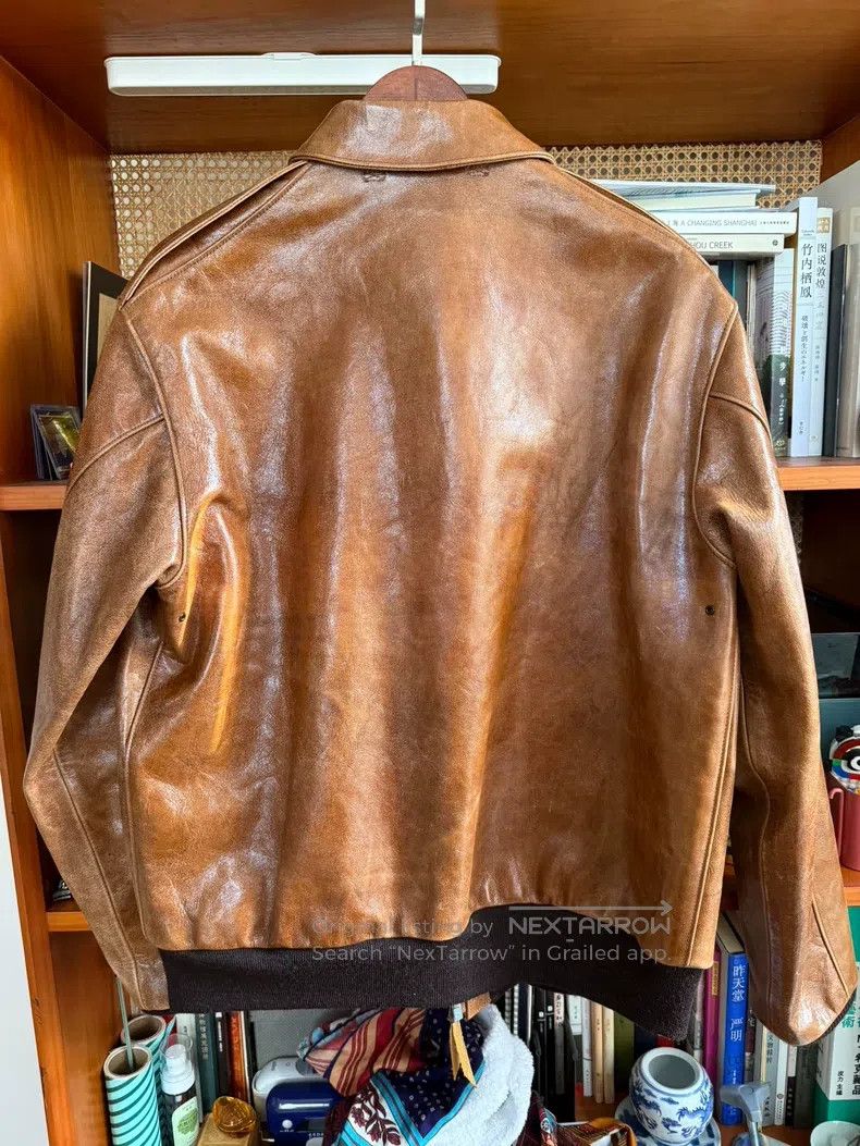 The Real McCoy's The Real McCoys Persimmon-dyed horseskin A2 jacket Size US XL / EU 56 / 4 - 2 Thumbnail