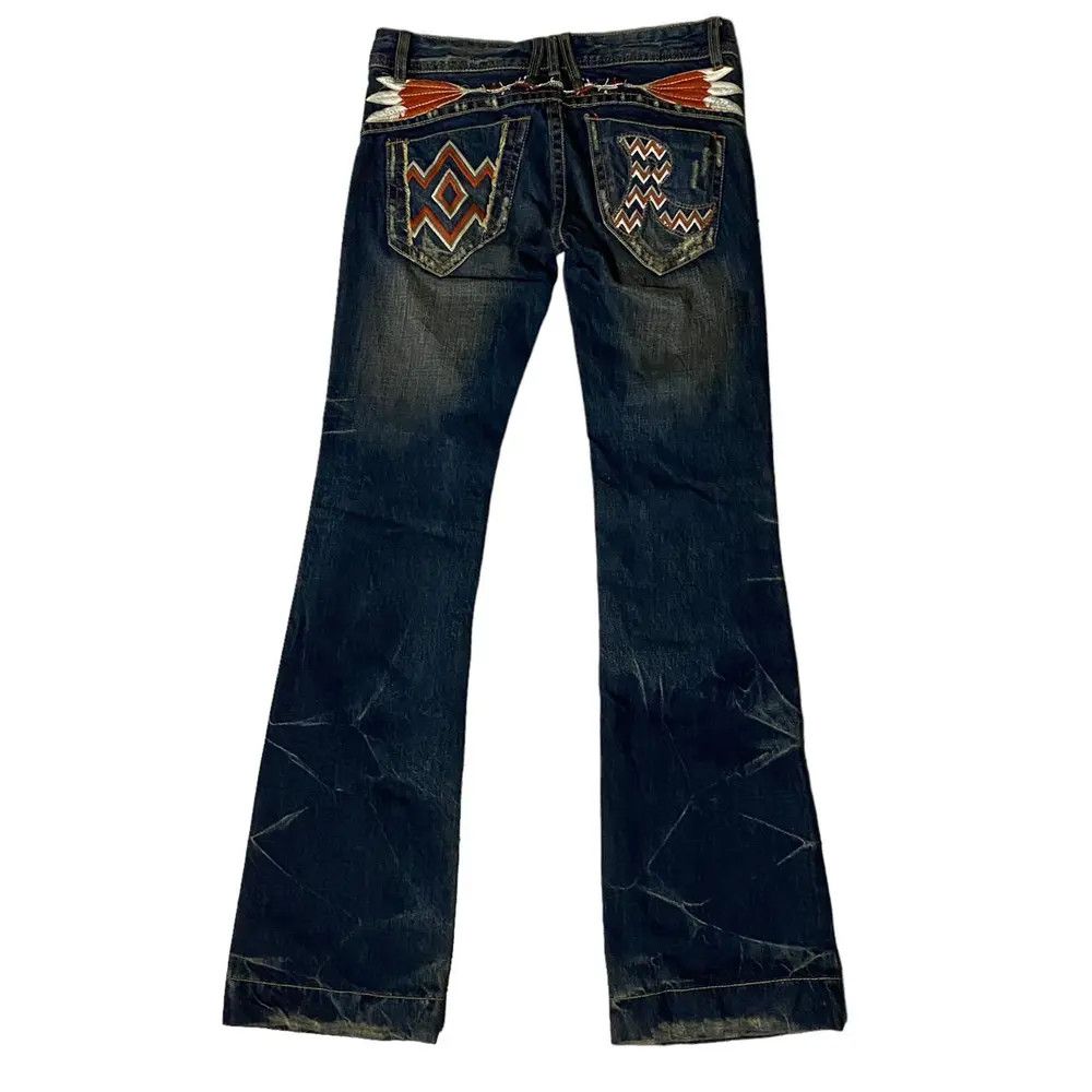 Japanese Brand Red Pepper Flared Ethnic Jeans Size US 27 - 7 Thumbnail
