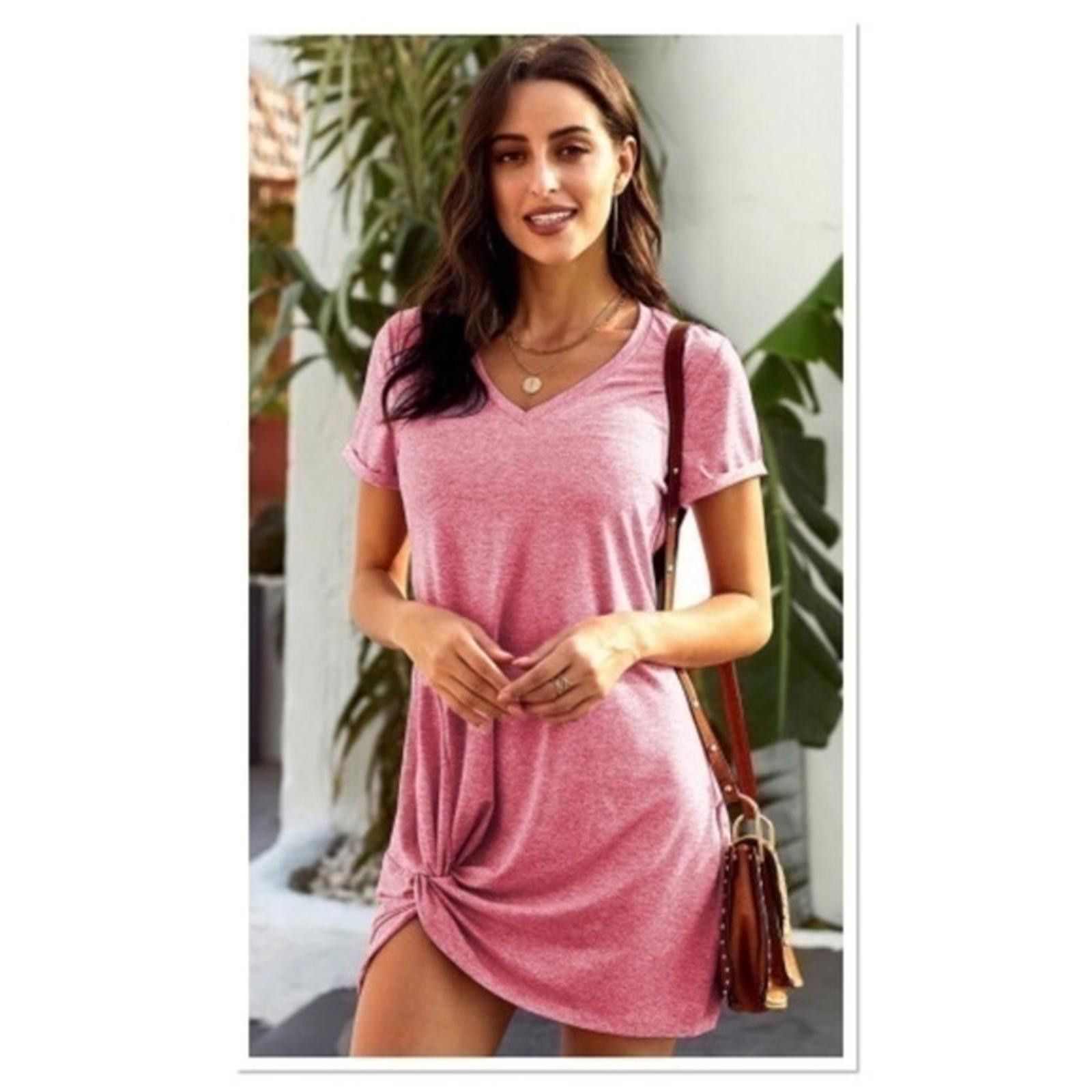 Designer T-shirt Mini dress with side knot Size M / US 6-8 / IT 42-44 - 3 Thumbnail