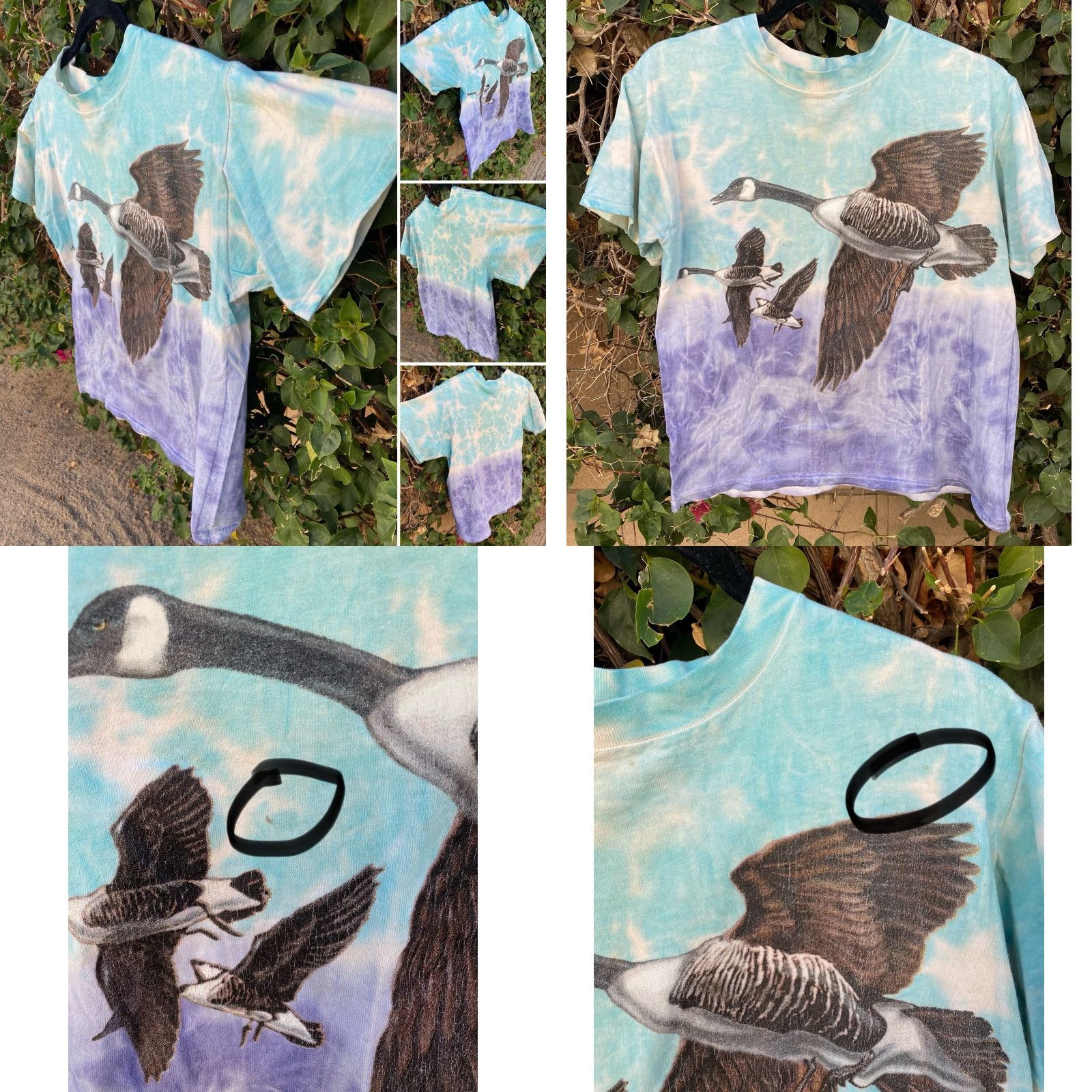 Fruit Of The Loom VINTAGE Canada Goose Graphic Tee Tie Dye T Shirt Worn Size M Nature Tee 90s Size US M / EU 48-50 / 2 - 8 Thumbnail