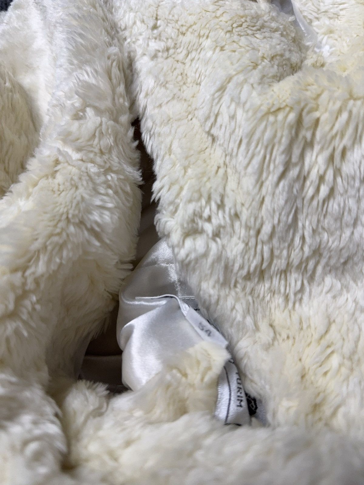Japanese Brand Avant Garde 00s Ivory Faux Fur Coat Vintage Korean Designer Size S / US 4 / IT 40 - 13 Thumbnail