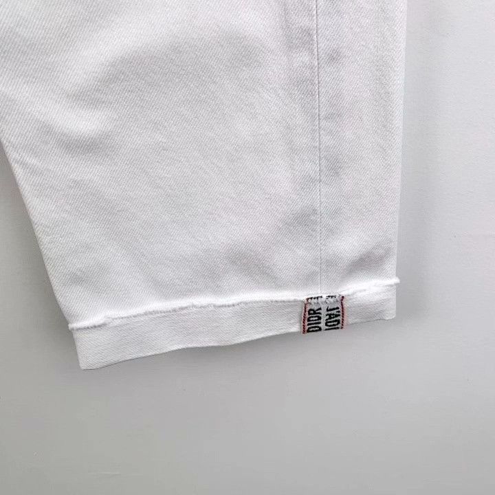 Dior Christian Dior White Distressed Cotton Jeans Size US 32 / EU 48 - 4 Thumbnail
