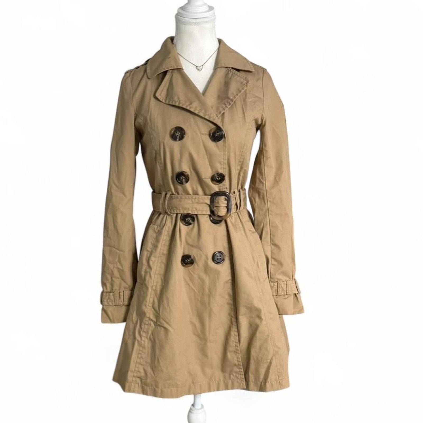 Other Trench Coat Khaki Button Detail Size (4) Small Going Out Size S / US 4 / IT 40 - 1 Thumbnail