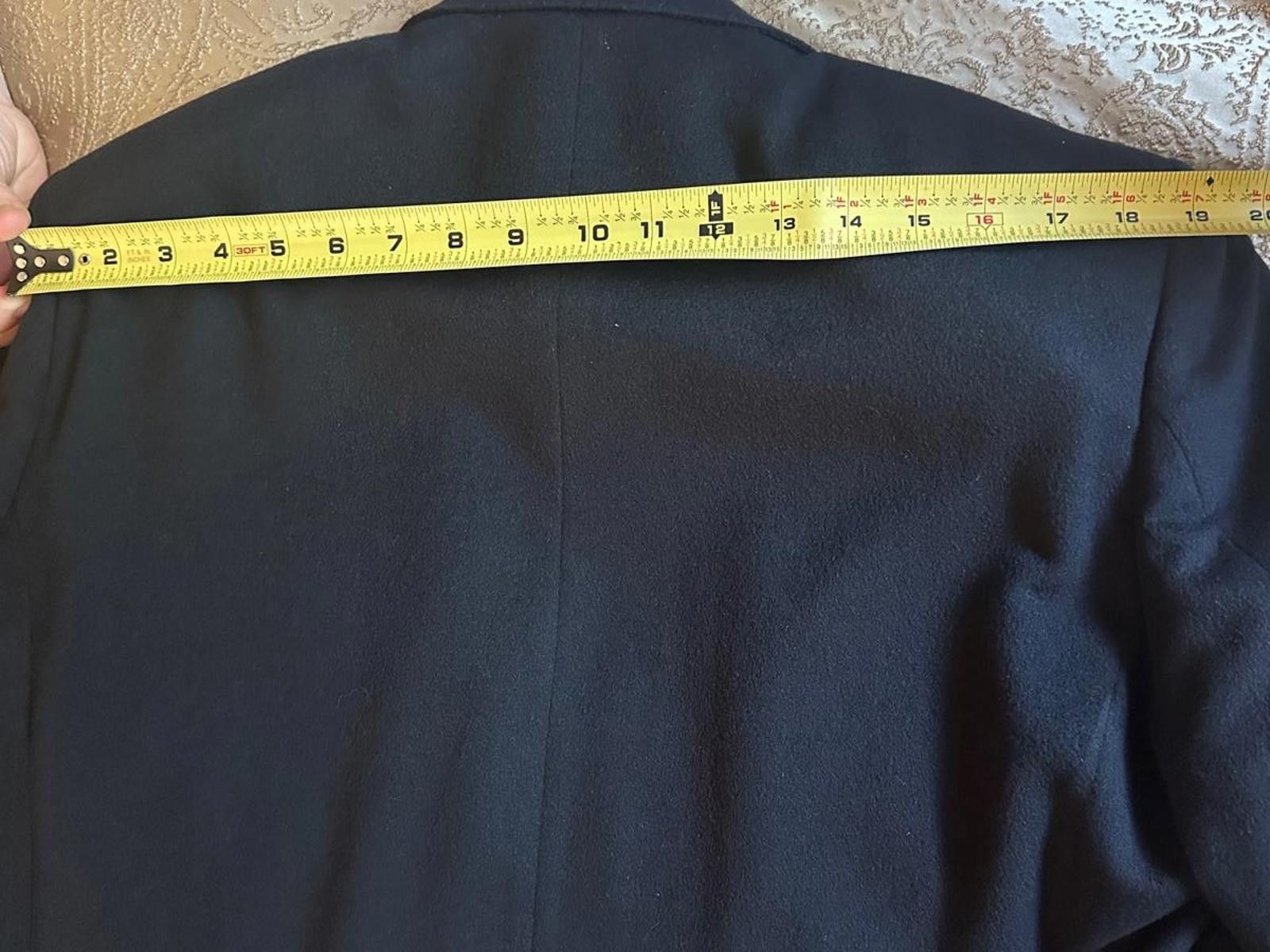 Designer Baroni Couture Men's Pure Cashmere Blazer – Black, 2-Button Size 42R - 5 Thumbnail