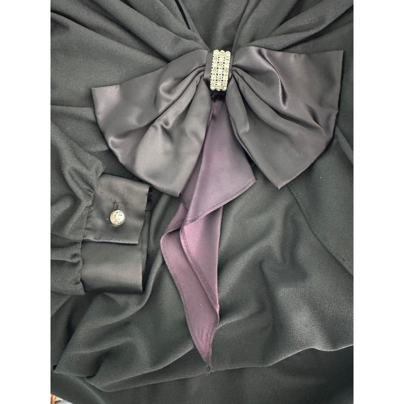 Vintage Vintage 80s rhinestone bow party dress black size 10 Medium Size M / US 6-8 / IT 42-44 - 5 Thumbnail