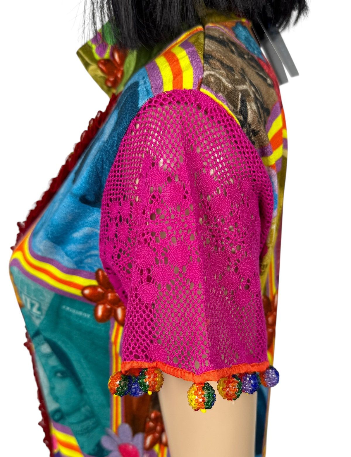 Manish Arora Manish Arora Blouse Pleated Mesh Short Sleeve size XL Size XL / US 12-14 / IT 48-50 - 8 Thumbnail