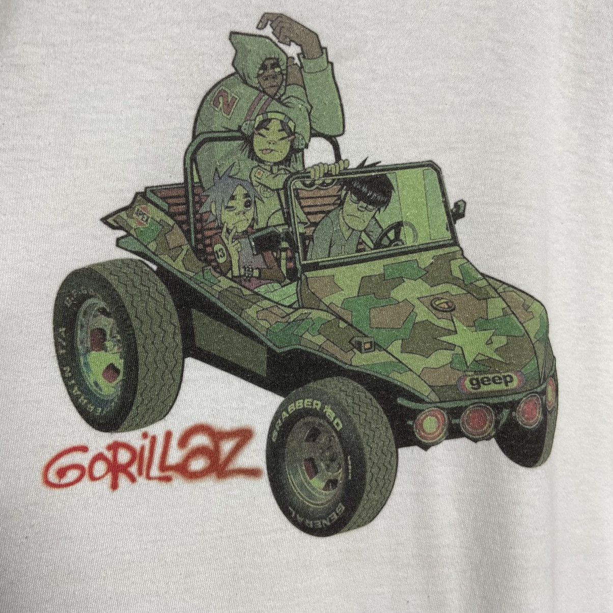 Band Tees Vintage 2000s Gorillaz Geep Band Tee / Y2K Jeep T-Shirt Size US L / EU 52-54 / 3 - 3 Thumbnail
