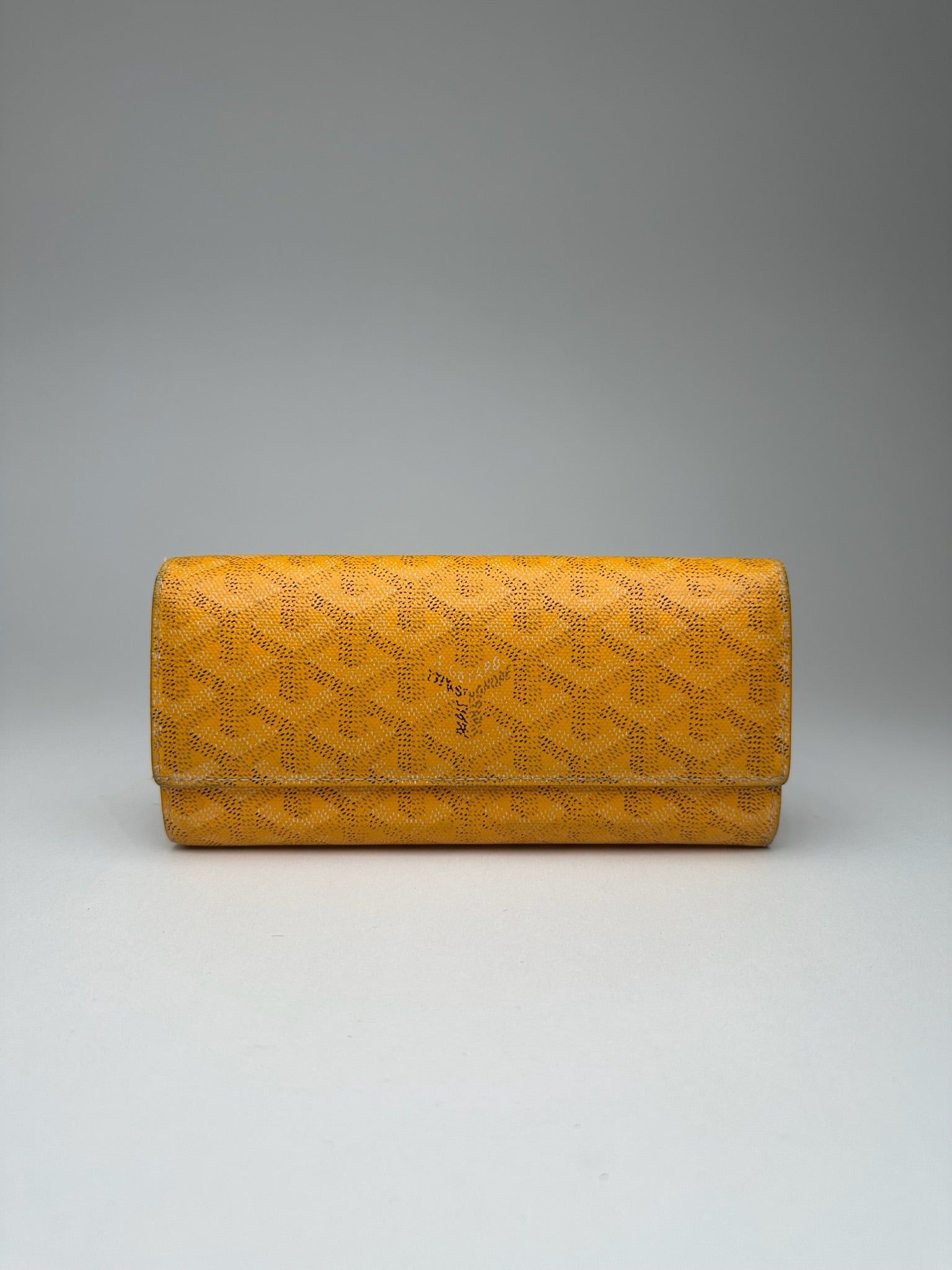 Goyard Vintage monogram Leather wallet yellow Size ONE SIZE - 1 Thumbnail