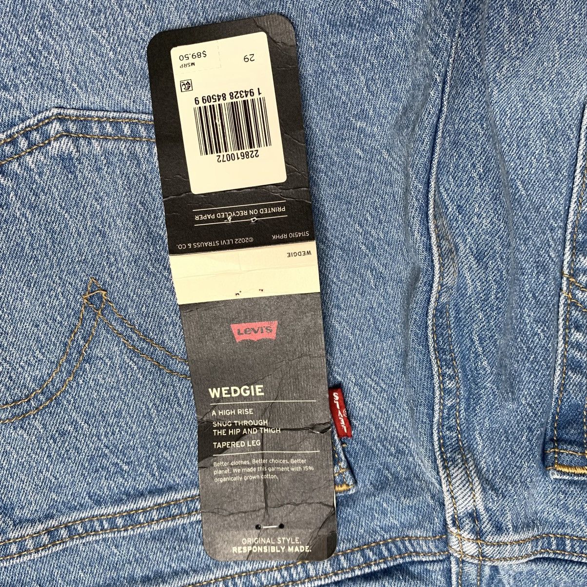 Levi's New With Tags Levi’s Wedgie 29 Denim Jean Pants High Rise Size 29" - 9 Thumbnail