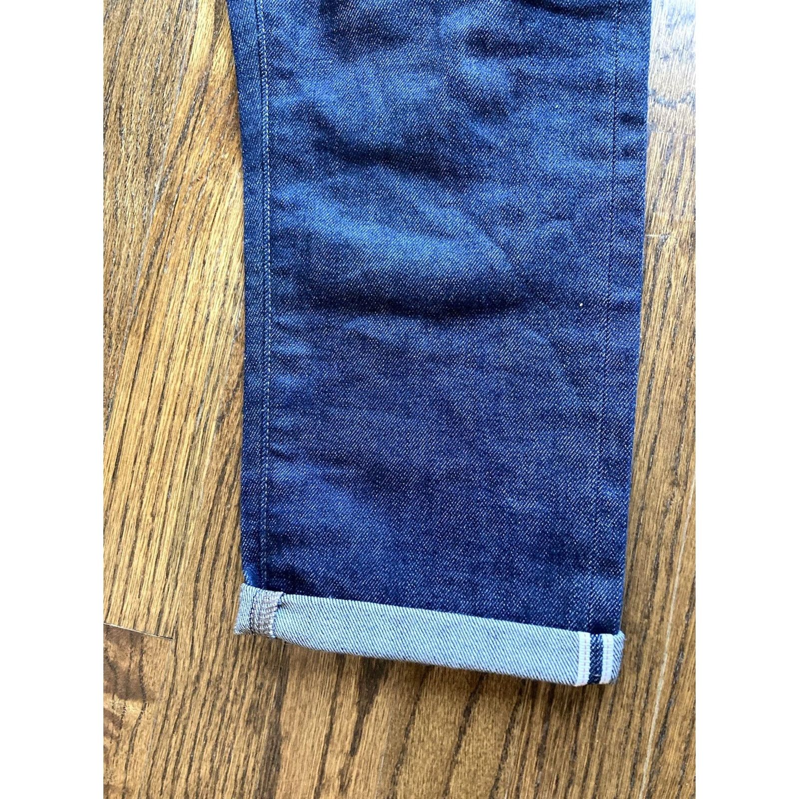 Uniqlo Uniqlo Mens Jeans Slim Straight Blue Size 32x27 Kaihara Selvedge Raw Denim Size US 32 / EU 48 - 7 Thumbnail