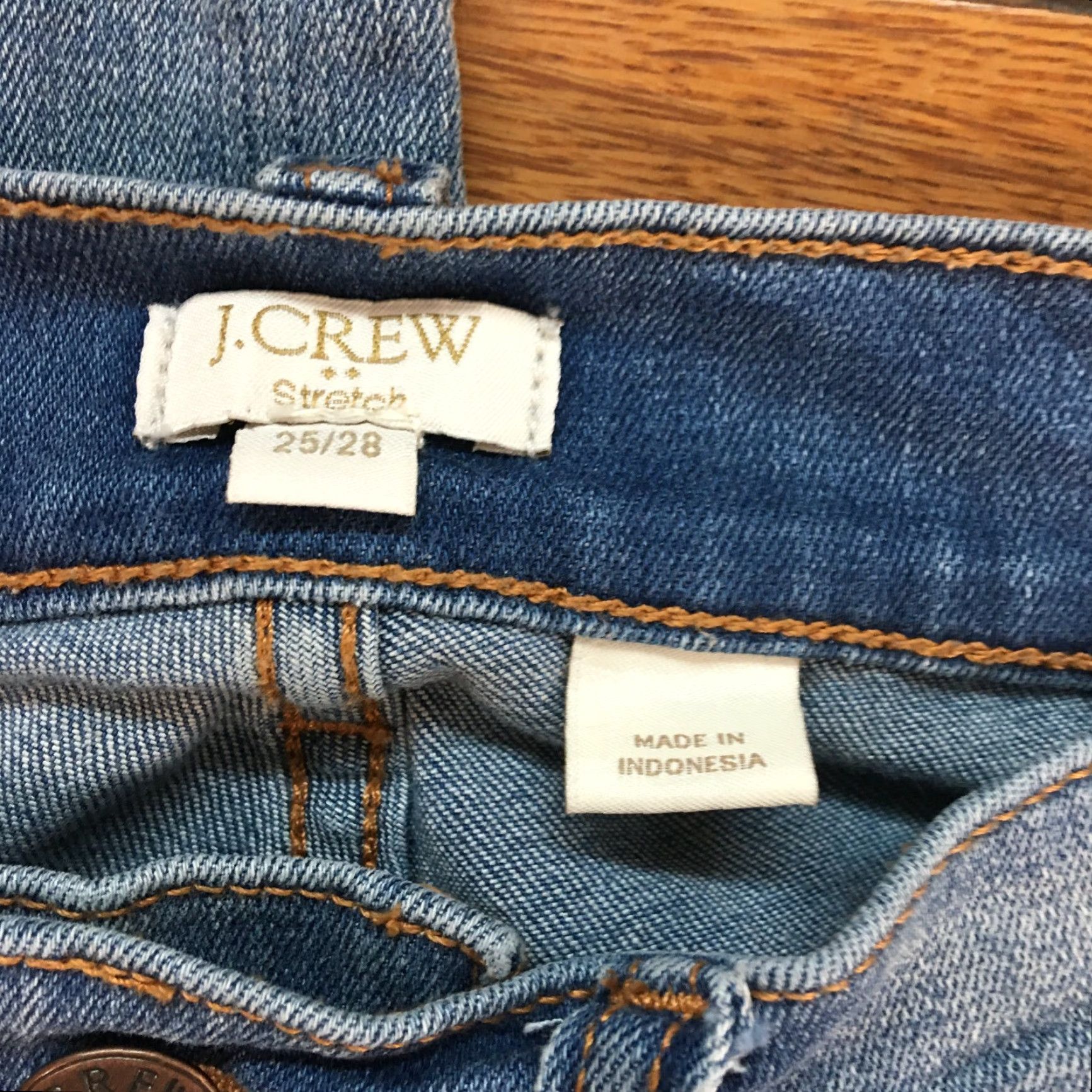 J.Crew J.Crew Jeans Womens Low Rise Skinny Leg Stretch Distressed Blue Denim Size 25/28 Vintage Size 42" / US 20 - 7 Thumbnail