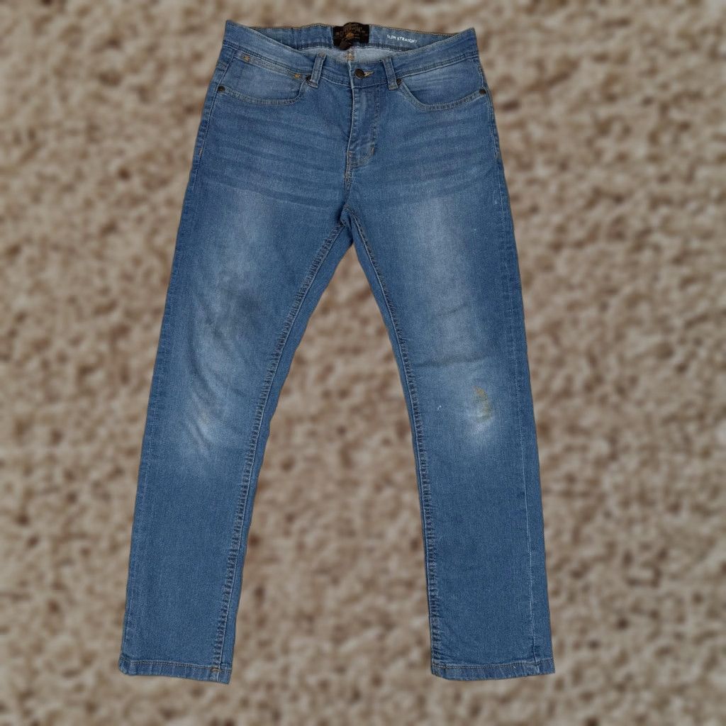 Vintage Copper & Oak Jeans Mens 32x30 Blue Slim Straight Leg Cotton Blend Medium Wash Size US 32 / EU 48 - 1 Thumbnail