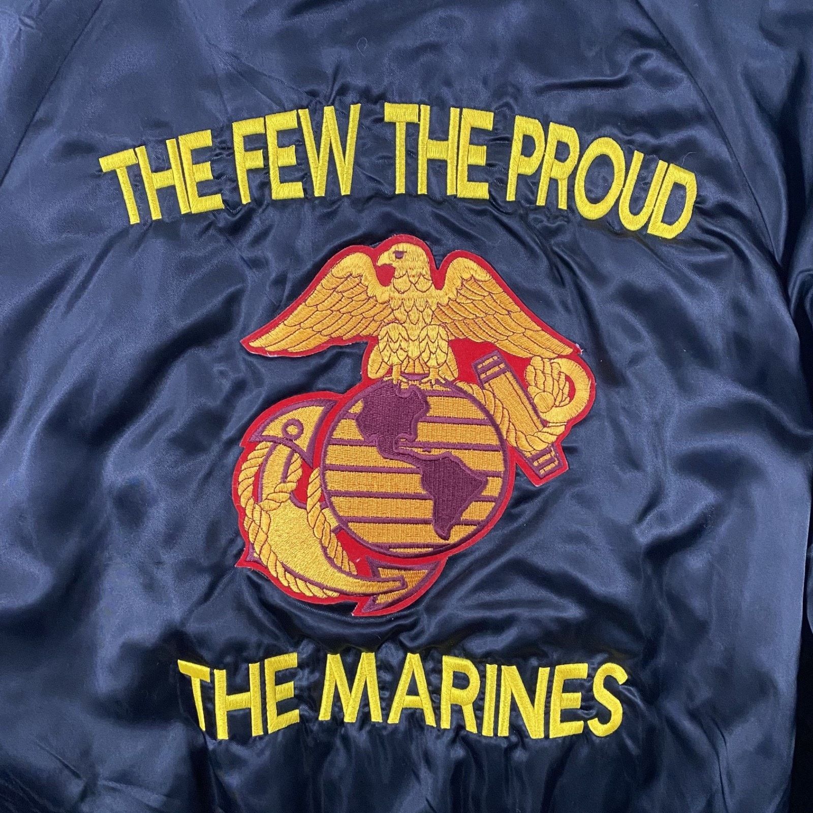 Auburn Sportswear Semper Fi The Few Proud Marines Blk Bomber Jacket Mens Large Size US L / EU 52-54 / 3 - 6 Thumbnail