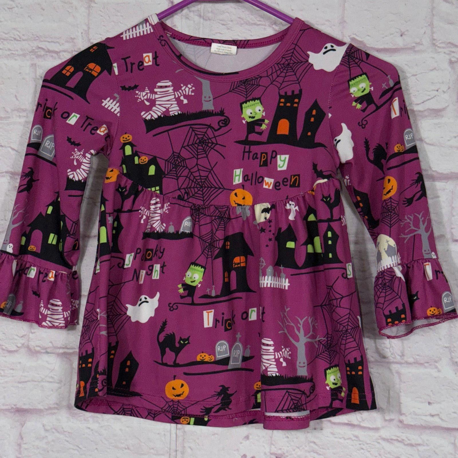 Other Girls 5/6 Halloween Themed Long Sleeve Shirt Size XS / US 0-2 / IT 36-38 - 1 Thumbnail