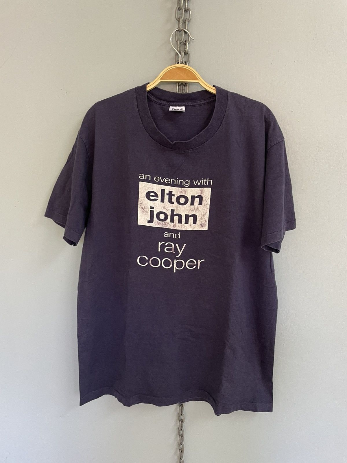 Vintage 90s Elton John and Ray Cooper tour t shirt