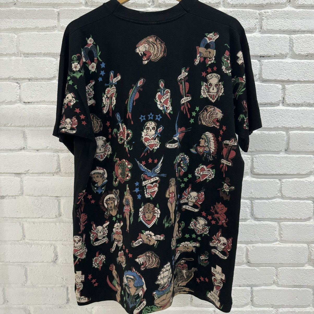 Vintage Vintage Old School Tattoos AOP Tee Size US XL / EU 56 / 4 - 2 Thumbnail