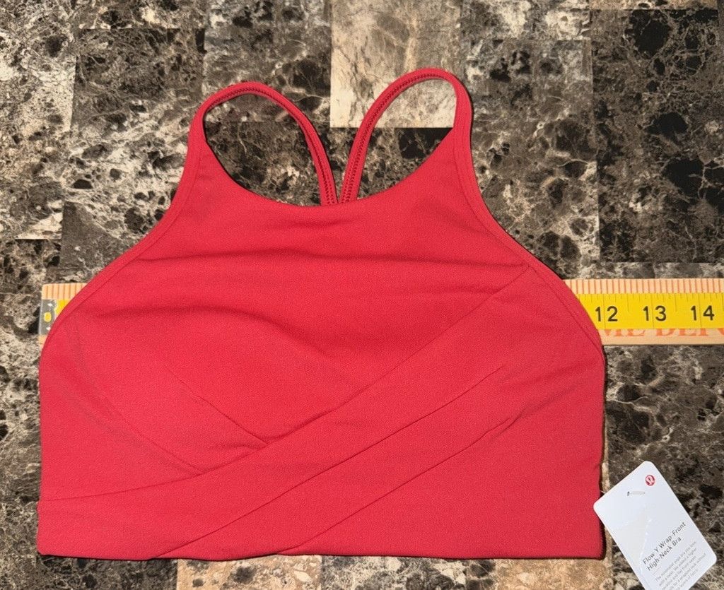 Lululemon LULULEMON FLOW Y WRAP FRONT HIGH NECK BRA RED COLOR SZ 4 NWT Size ONE SIZE - 5 Thumbnail