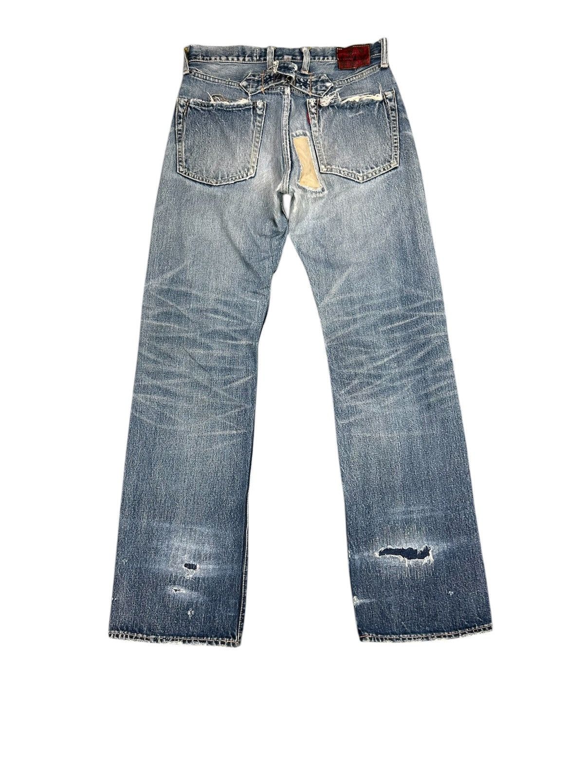 Kapital Kapital Boro Distressed Patchwork Denim Jeans Size US 30 / EU 46 - 2 Thumbnail