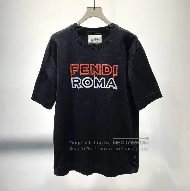 Fendi FENDI Black Cotton Men's T-Shirt . Size US L / EU 52-54 / 3 - 1 Thumbnail