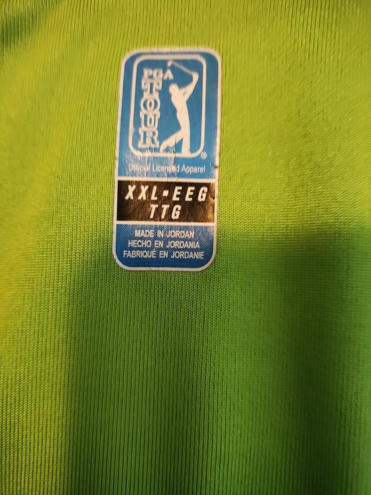 PGA Tour PGA TOUR Green Striped Golf Polo Shirt Size US L / EU 52-54 / 3 - 5 Thumbnail