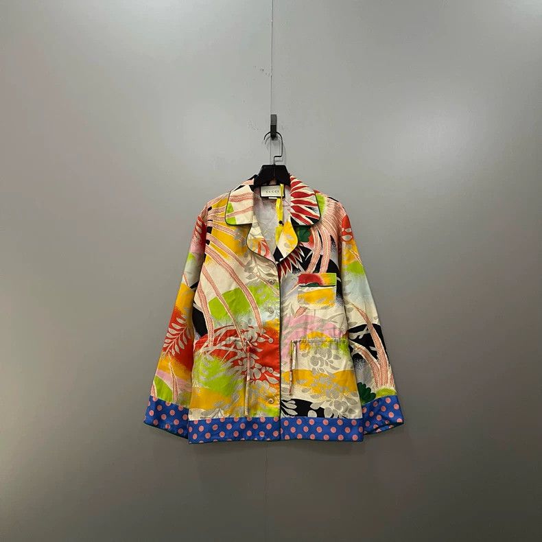 Gucci Gucci Size 36 Floral silk full-print shirt size 36 2502-Ne Size US S / EU 44-46 / 1 - 1 Thumbnail