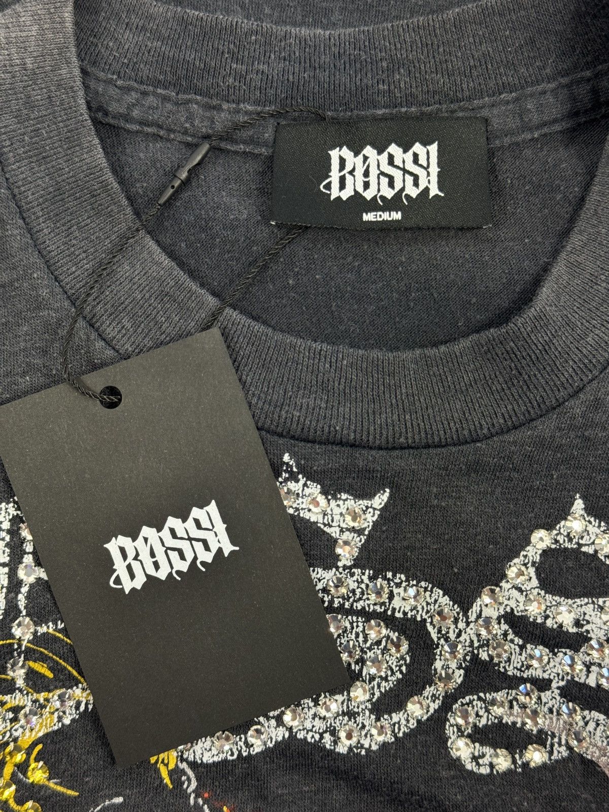 Bossi Sportswear RHINESTONE 1/1 T-VINTAGE T-SHIRT Size US M / EU 48-50 / 2 - 3 Thumbnail