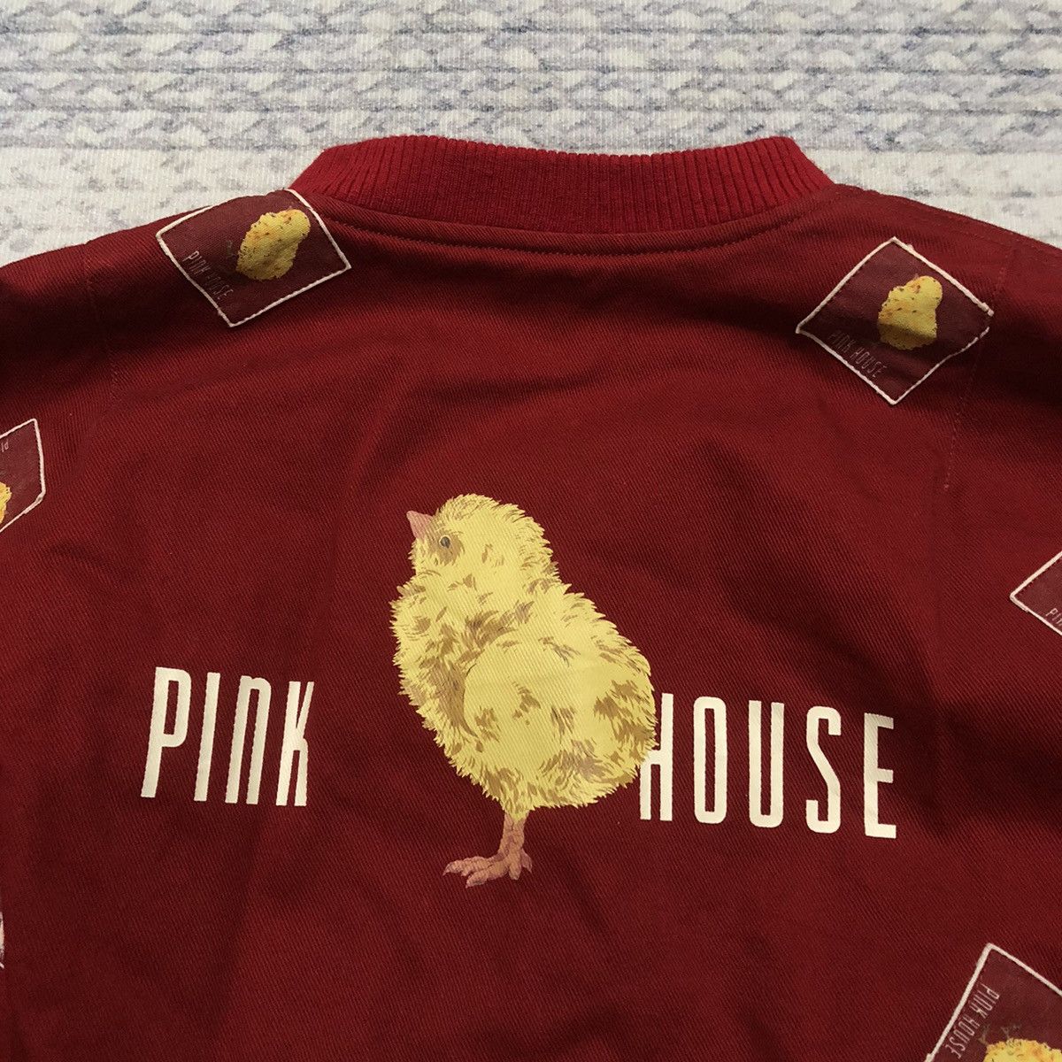 Japanese Brand × Pink House × Vintage Rare Vintage Pink House ‘Chick’ Monogram Bomber Jacket Size US L / EU 52-54 / 3 - 6 Thumbnail