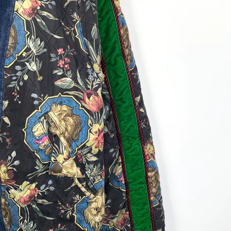 Gucci GucciColor-matched floral printed striped mulberry silk zip Size US S / EU 44-46 / 1 - 4 Thumbnail