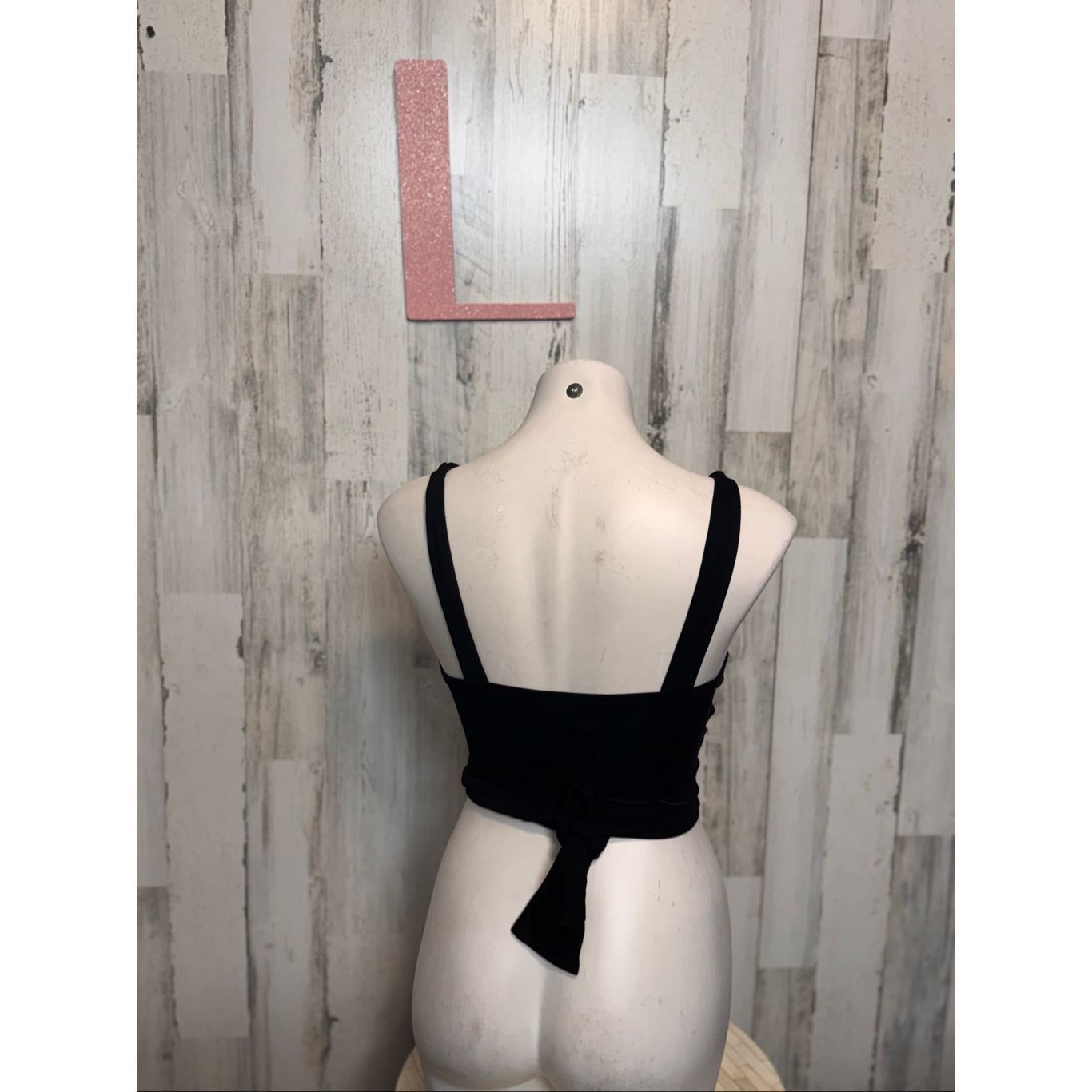 Forever 21 Forever 21 Black Wrap Cutout Crop Top | Size Large Size L / US 10 / IT 46 - 5 Thumbnail