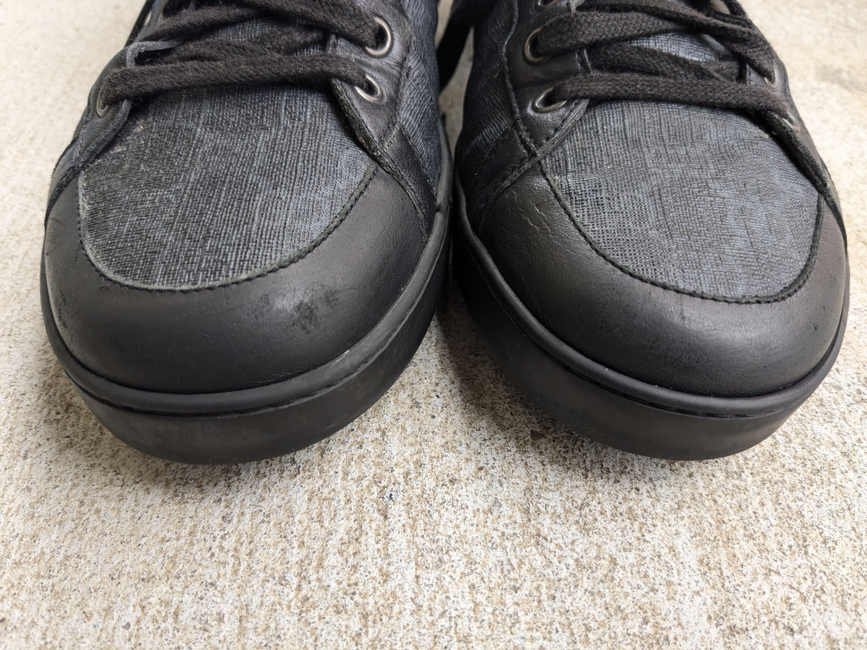Gucci Gucci Sneakers Black Monogram High 10 Leather Canvas Size US 10 / EU 43 - 4 Thumbnail