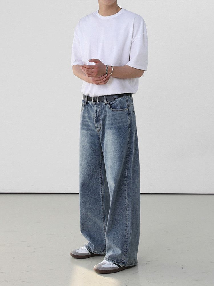 Japanese Brand × Jean Retro casual loose wide leg jeans Size US 32 / EU 48 - 3 Thumbnail