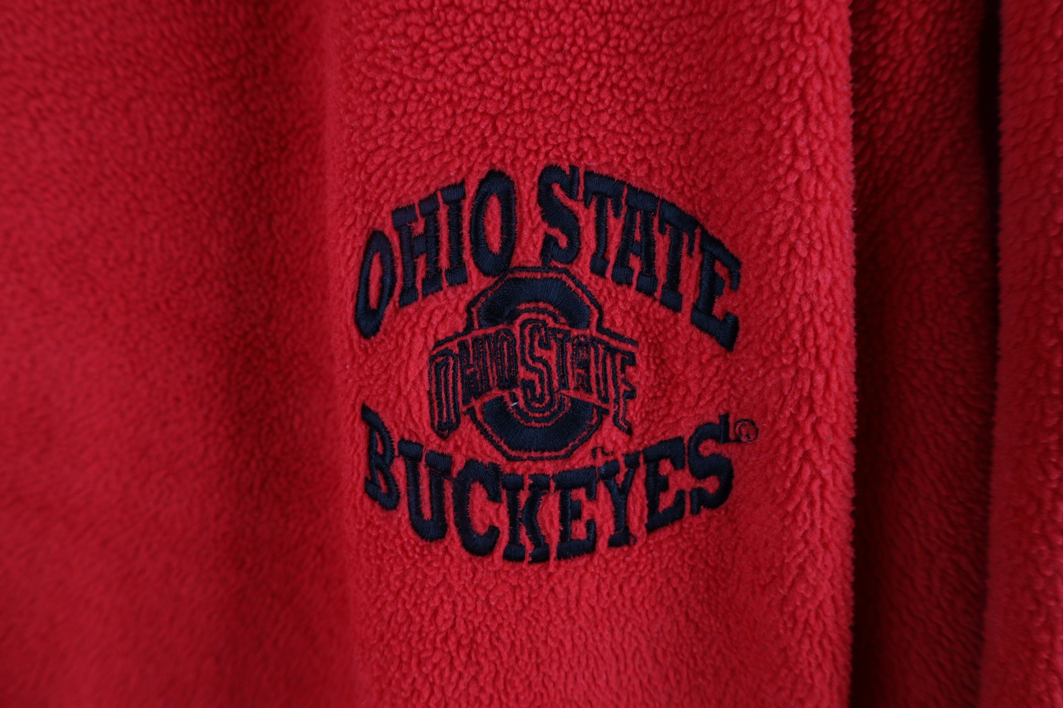 Vintage Vintage 90s Ohio State University Thick Fleece Sweater Red Size US XXL / EU 58 / 5 - 4 Thumbnail