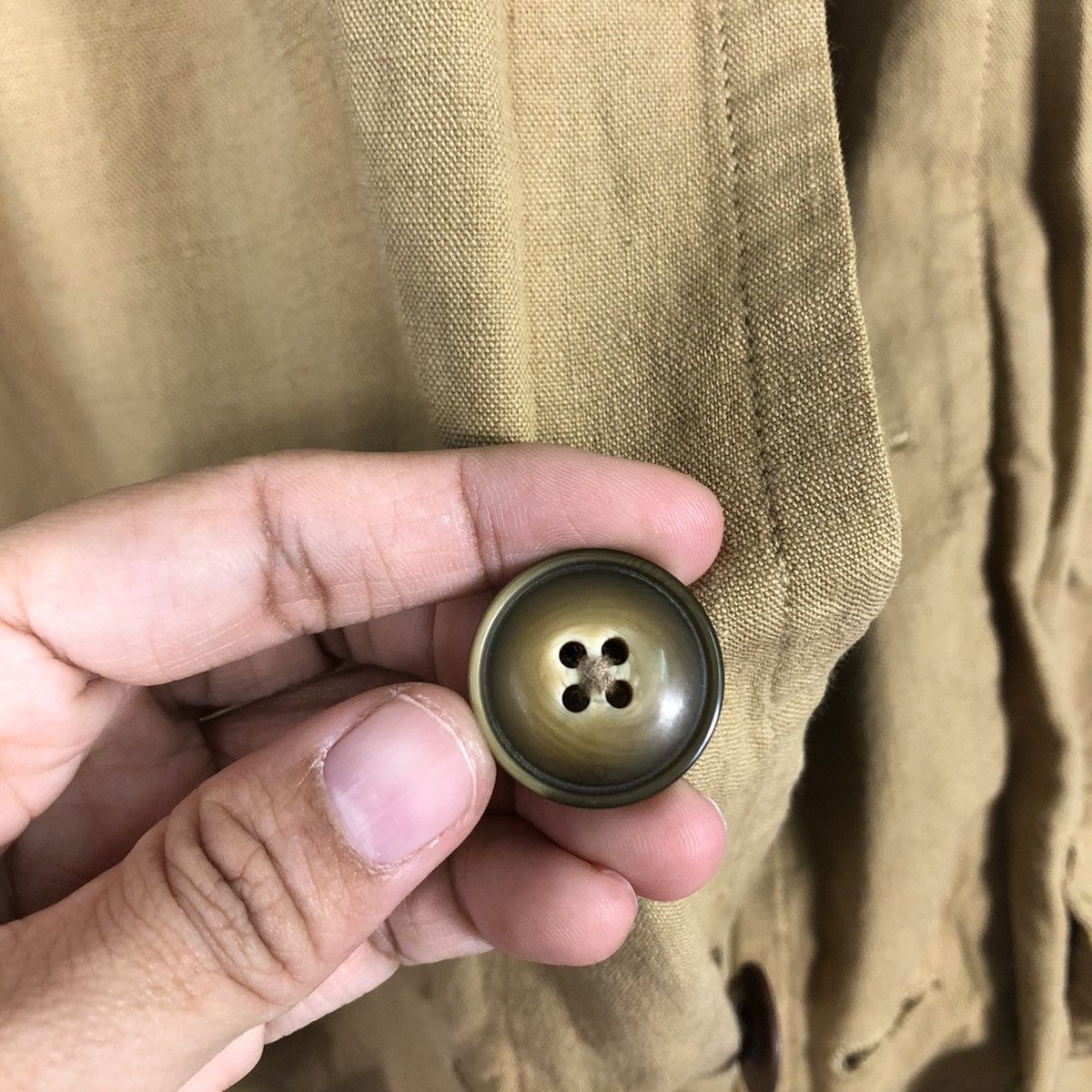 Japanese Brand Rare Jardin Botanique Japanese Artisan Linen Mac Coat Size US M / EU 48-50 / 2 - 18 Thumbnail