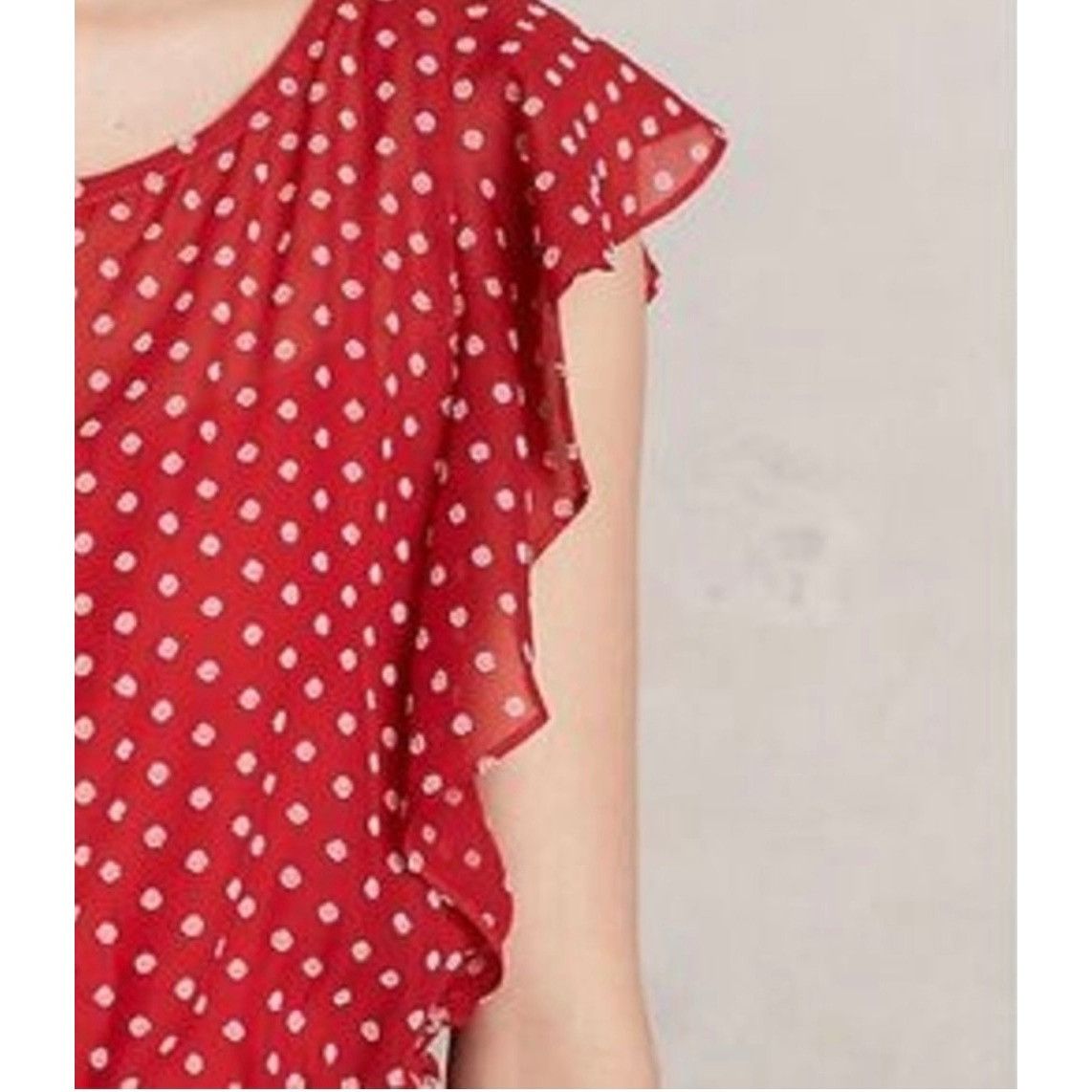 Anthropologie Anthropologie Eva Franco 4 6 Fluttered Conchita Dress Red Dr Size S / US 4 / IT 40 - 3 Thumbnail