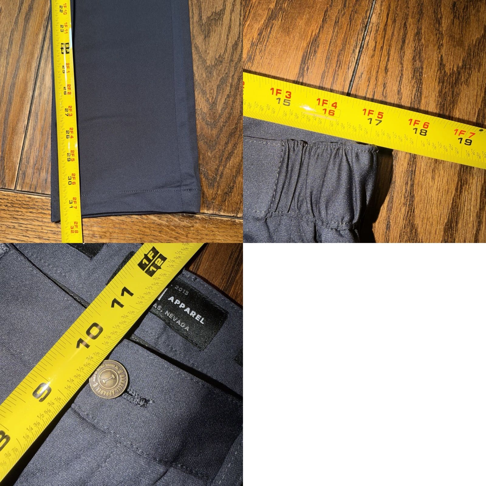 Vintage Barbell Men’s 34x31 Performance Pants Slim Fit Blue Size US 34 / EU 50 - 9 Thumbnail