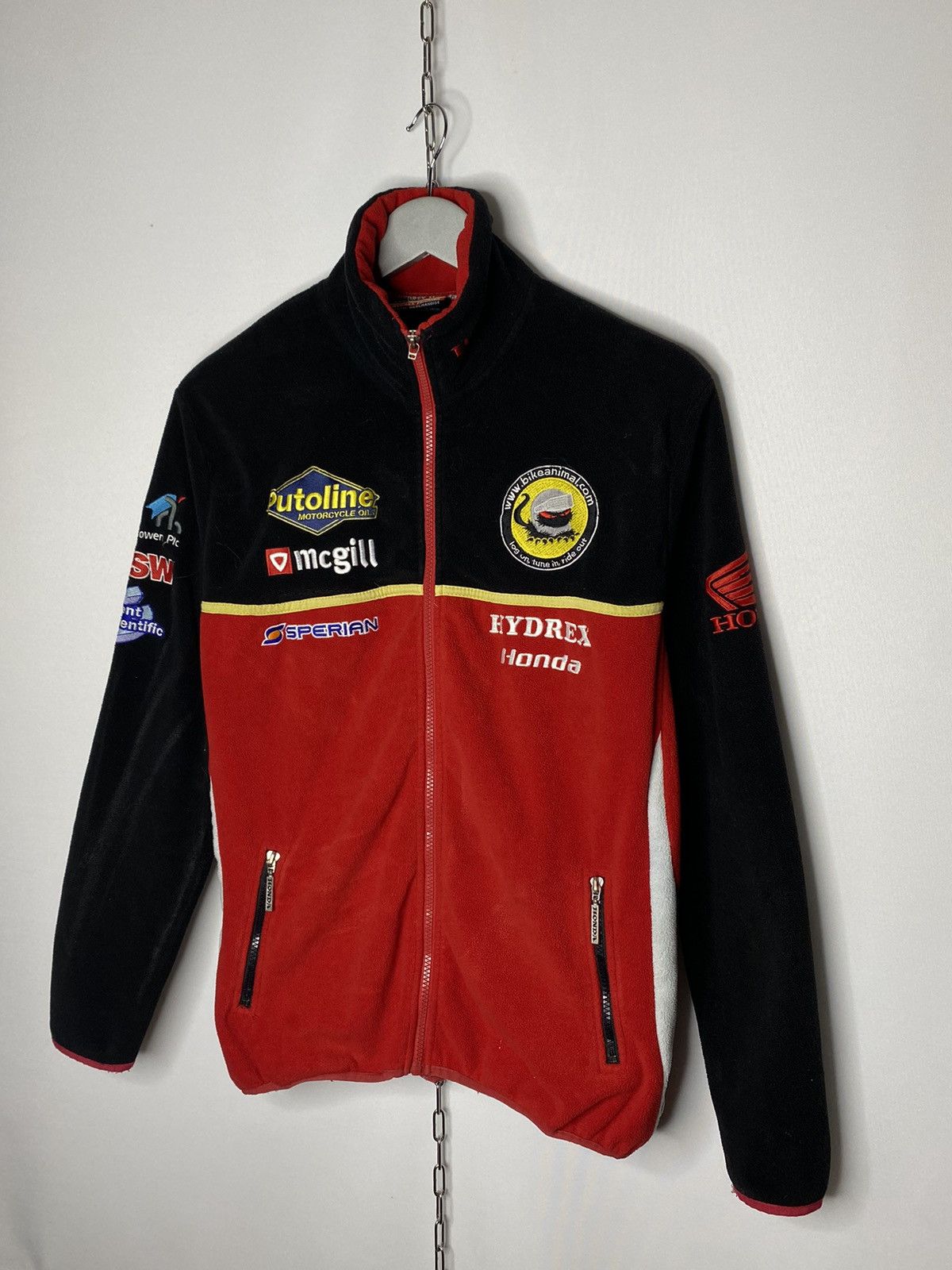 🔥 Honda HYDREX Biker Full Zip Fleece Jacket F1 Team 🔥
