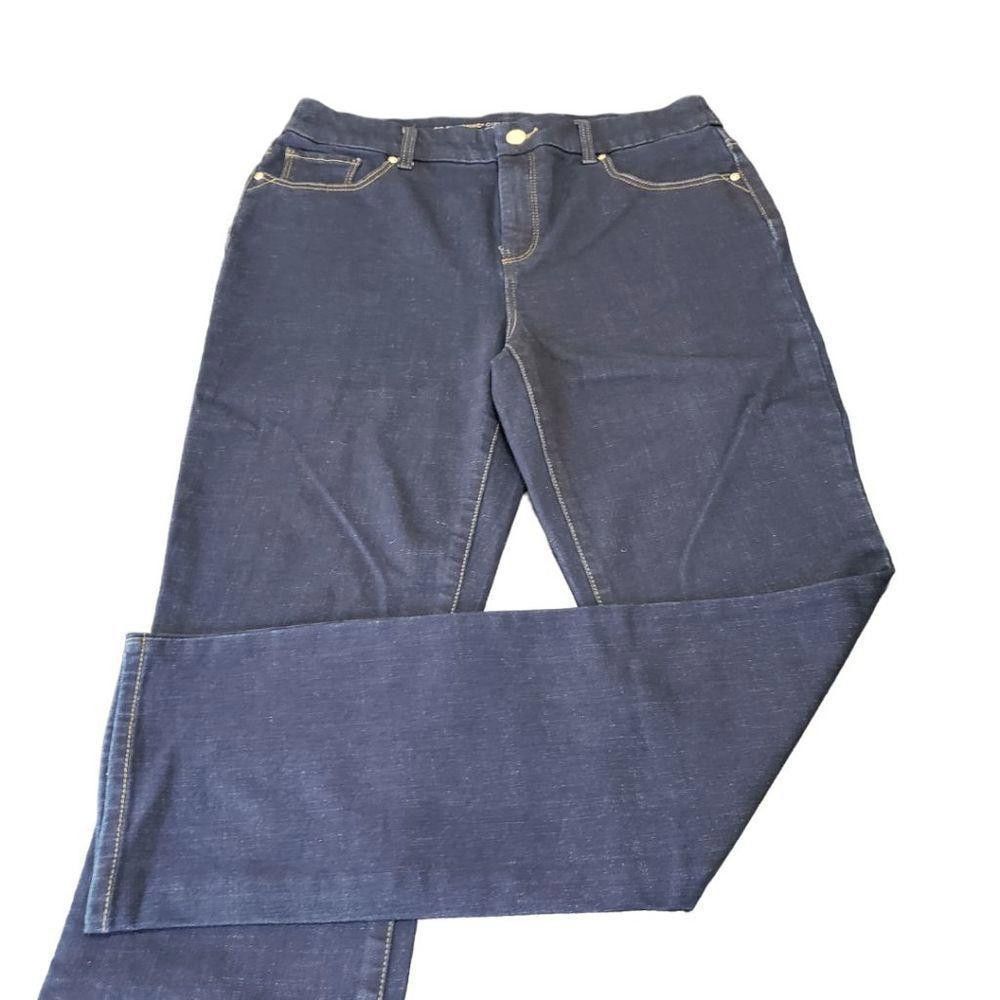 Chicos CT1444 Chico's Ladies So Slimming Blue Jeans Slim Leg 8R Size 30" / US 8 / IT 44 - 1 Thumbnail