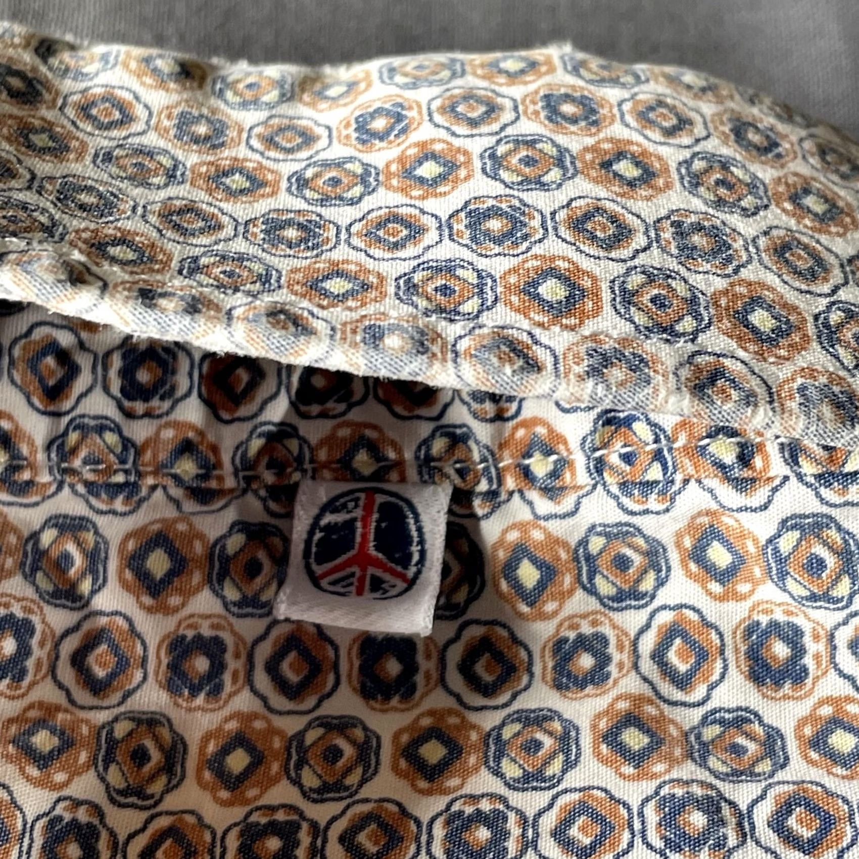 Vintage John Lennon Shirt Mens XL Long Sleeve Blue Orange Geometric Print 100% Cotton Size US XL / EU 56 / 4 - 7 Thumbnail