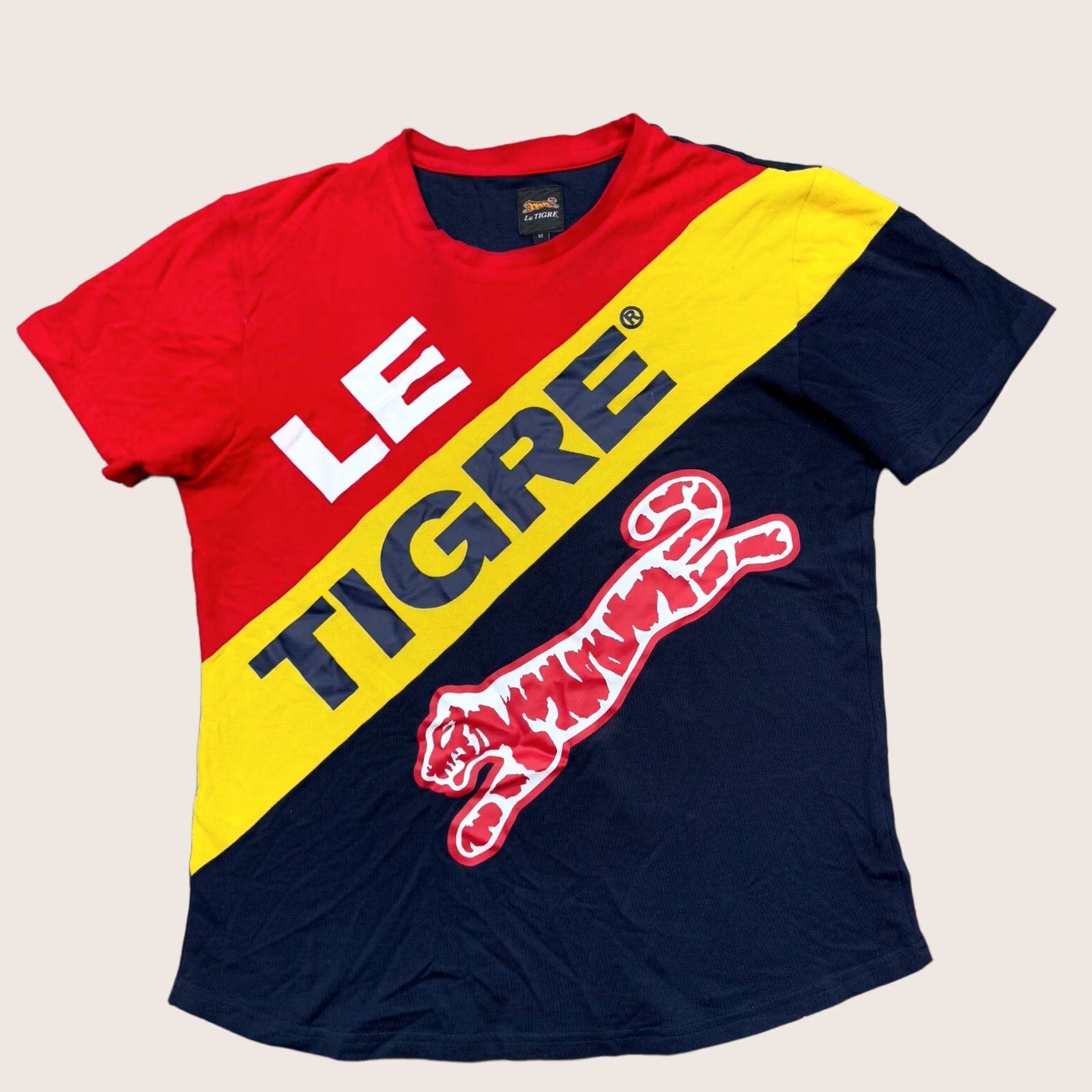 Spell Le Tigre Mens T Shirt Colorblock Logo Short Sleeve Blue M Shirt Mens Colorful 2020s Size US M / EU 48-50 / 2 - 1 Thumbnail