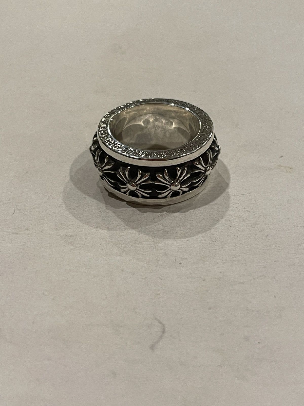 RARE Chrome Hearts Spinner Ring Plus Cross Size 10.5 Silver