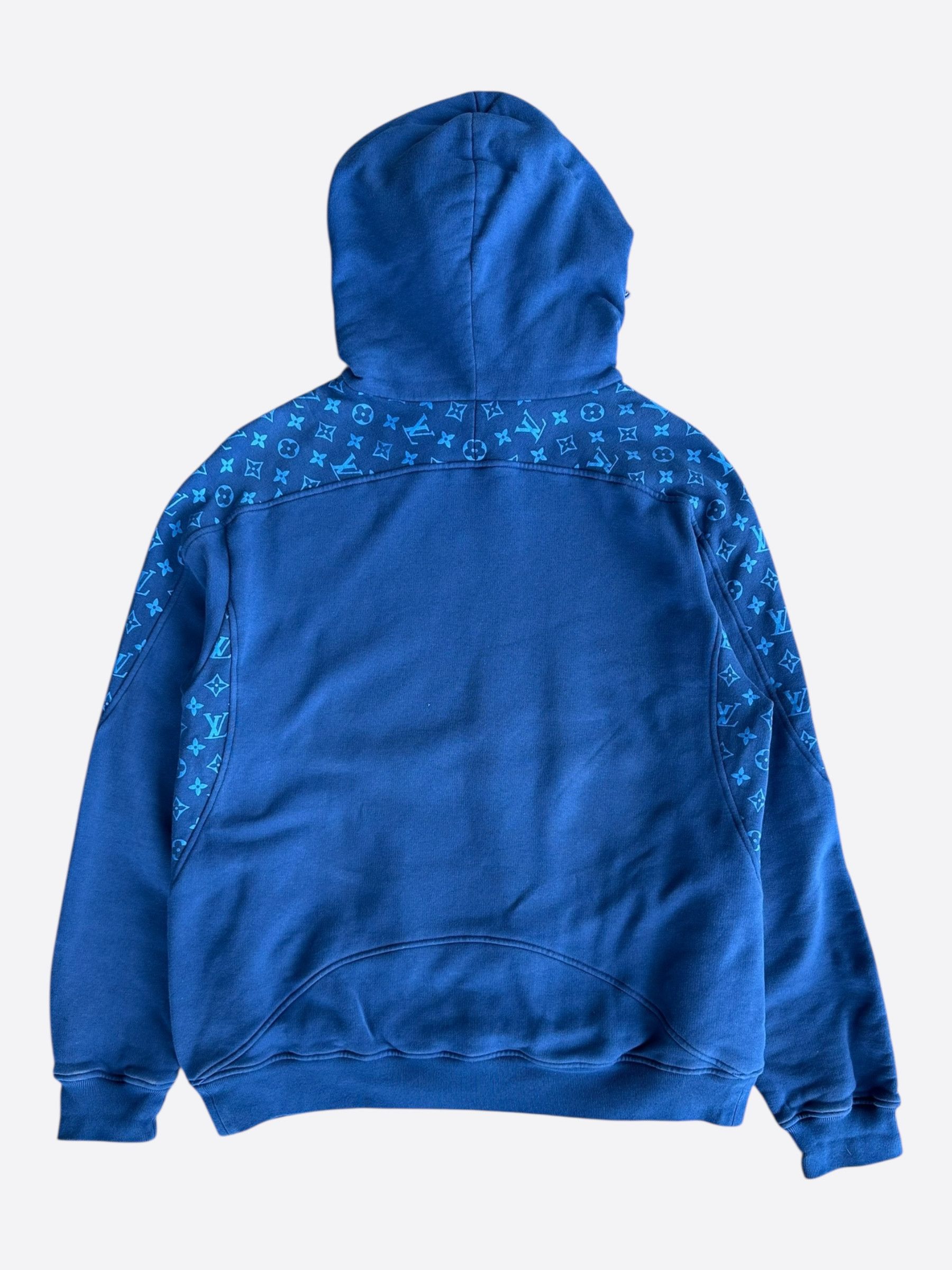 Louis Vuitton Louis Vuitton Blue Circle Cut Monogram Hoodie Size US L / EU 52-54 / 3 - 2 Thumbnail