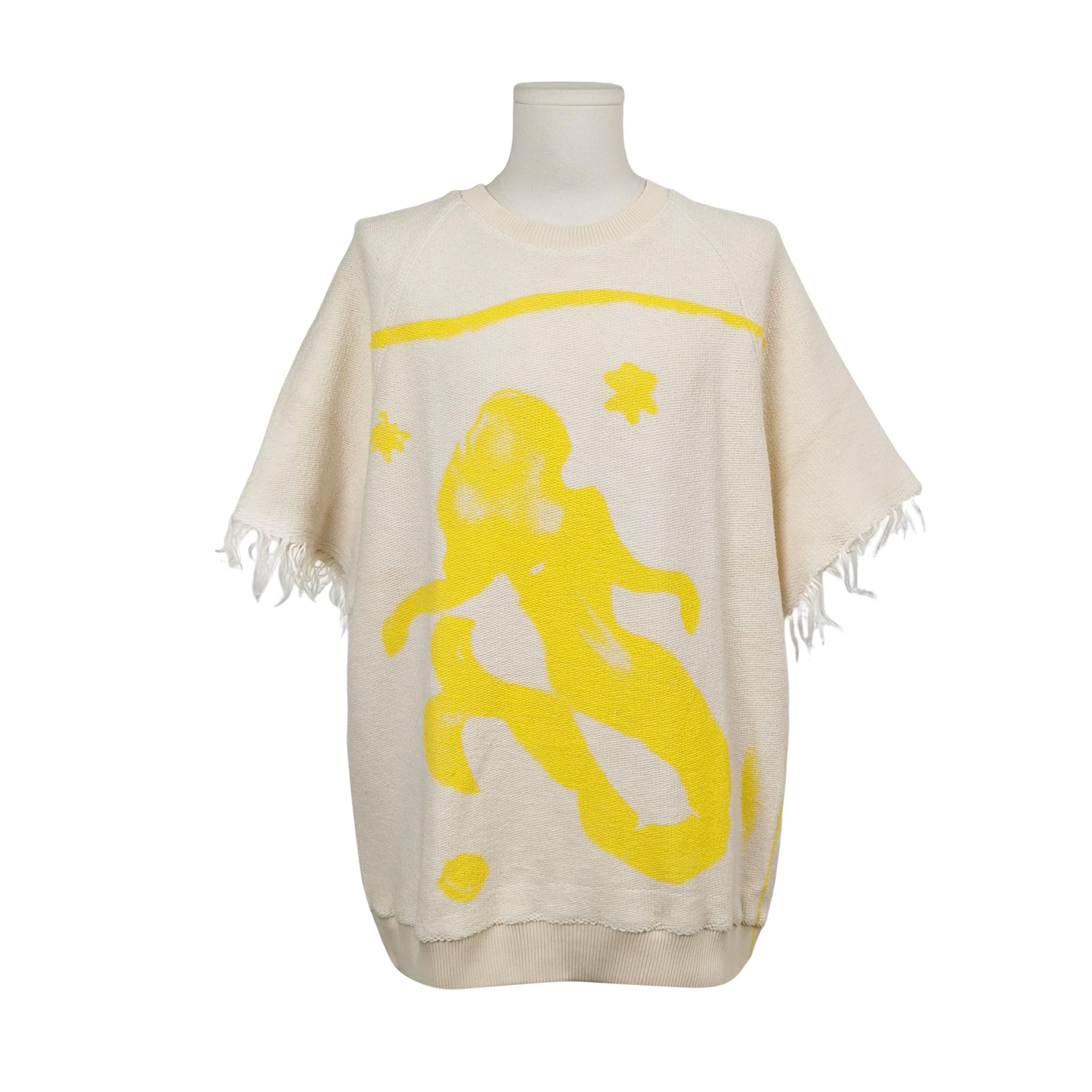 MSGM MSGM Mermaid Graphic Raw Edge Short Sleeve Sweatshirt S Size US S / EU 44-46 / 1 - 1 Thumbnail