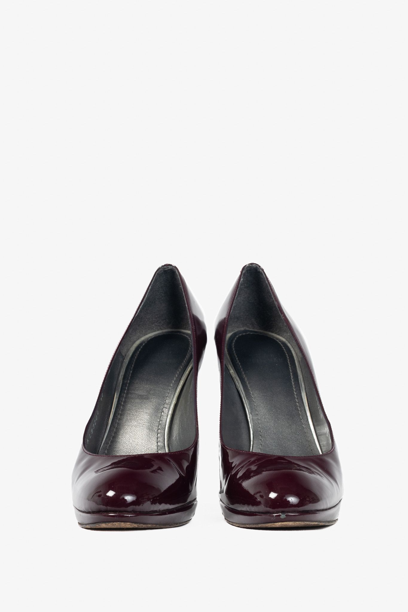 Stuart Weitzman Stuart Weitzman Platswoon Plum Patent-Leather Platform Pumps Size US 10 / IT 40 - 2 Thumbnail